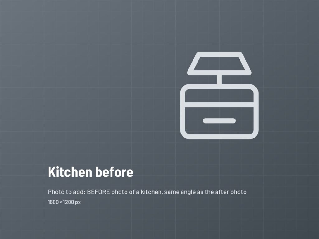 Before: Villa kitchen opened up to the living area