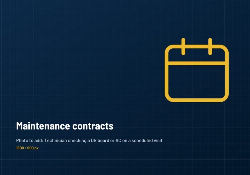 Scheduled maintenance visit