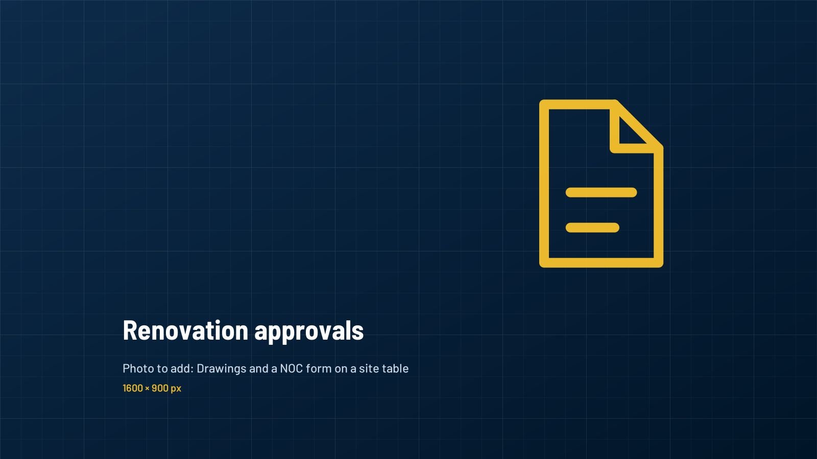 Renovation drawings and approval documents