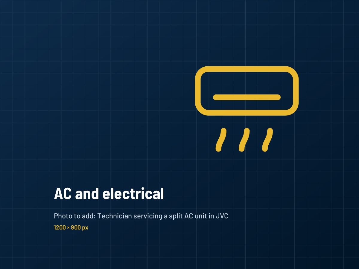AC servicing in a JVC apartment